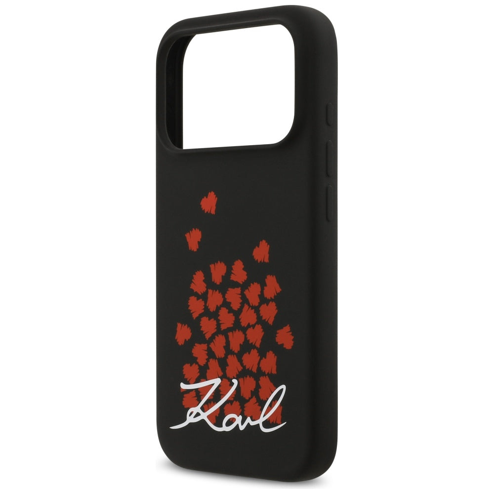 MagSafe hoesje voor Apple iPhone 17 Pro, Karl Lagerfeld, Heart Sign Logo, Zwart