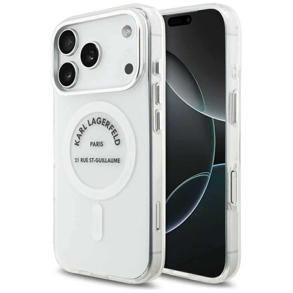 MagSafe Hülle für Apple iPhone 17 Pro, Karl Lagerfeld, IML Logo RSG, Transparent