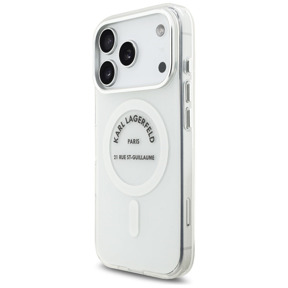 MagSafe Hülle für Apple iPhone 17 Pro, Karl Lagerfeld, IML Logo RSG, Transparent