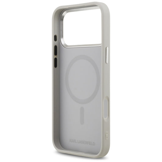 MagSafe hoes voor Apple iPhone 17 Pro, Karl Lagerfeld, Karl & Choupette Pins, Gri