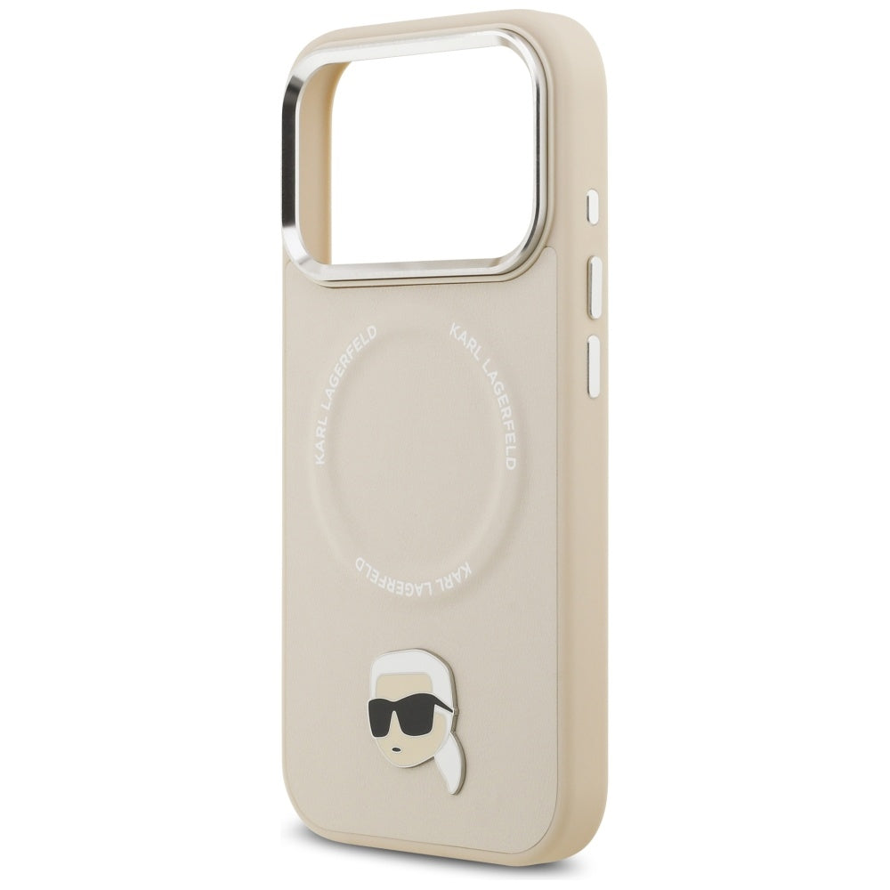 MagSafe hoes voor Apple iPhone 17 Pro, Karl Lagerfeld, Karl Pin, Beige