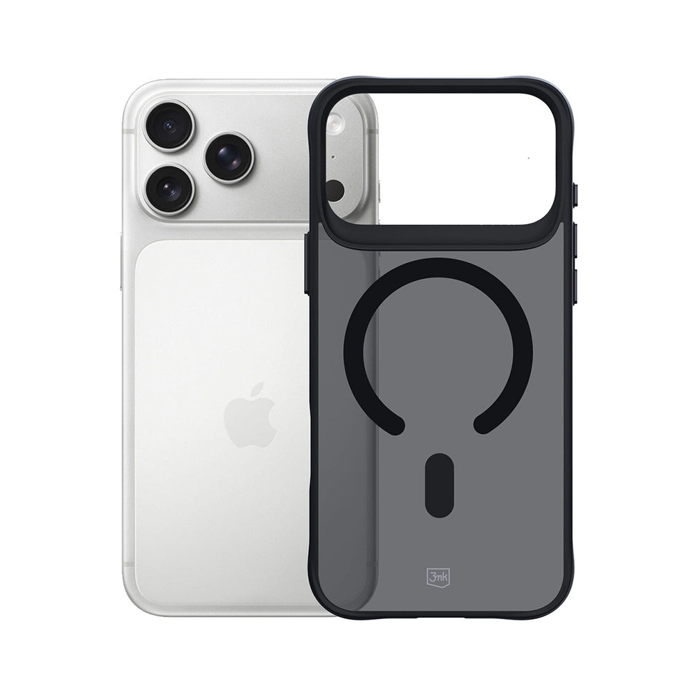 MagSafe hoes voor Apple iPhone 17 Pro Max, 3MK, Smoke MagCase, Zwart