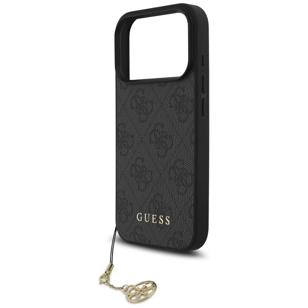 Étui MagSafe pour Apple iPhone 17 Pro Max, Guess, 4G Charm Cradle, Noir
