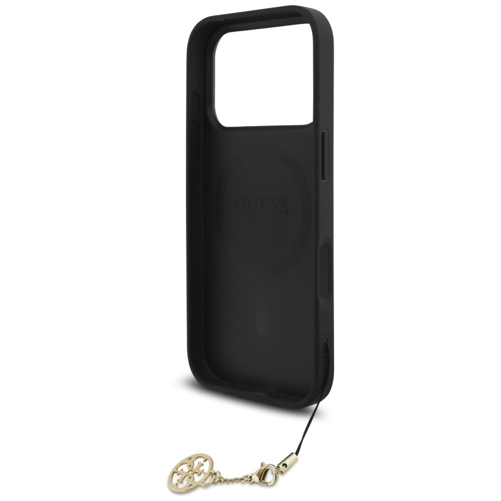 Étui MagSafe pour Apple iPhone 17 Pro Max, Guess, 4G Charm Cradle, Noir