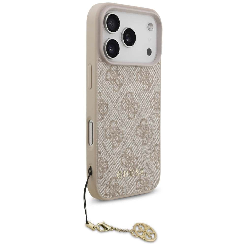 Coque MagSafe pour Apple iPhone 17 Pro Max, Guess, 4G Charm Cradle, Rose.
