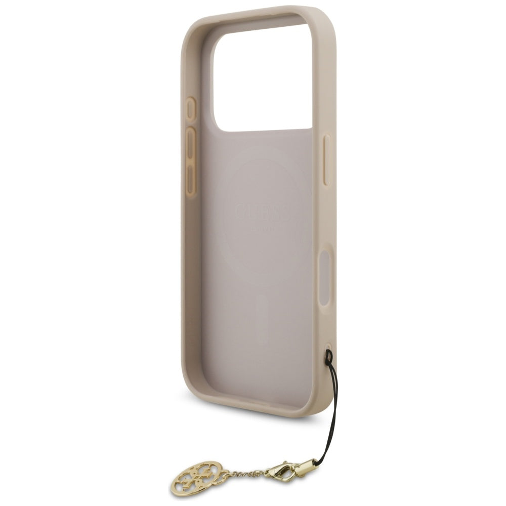 Coque MagSafe pour Apple iPhone 17 Pro Max, Guess, 4G Charm Cradle, Rose.