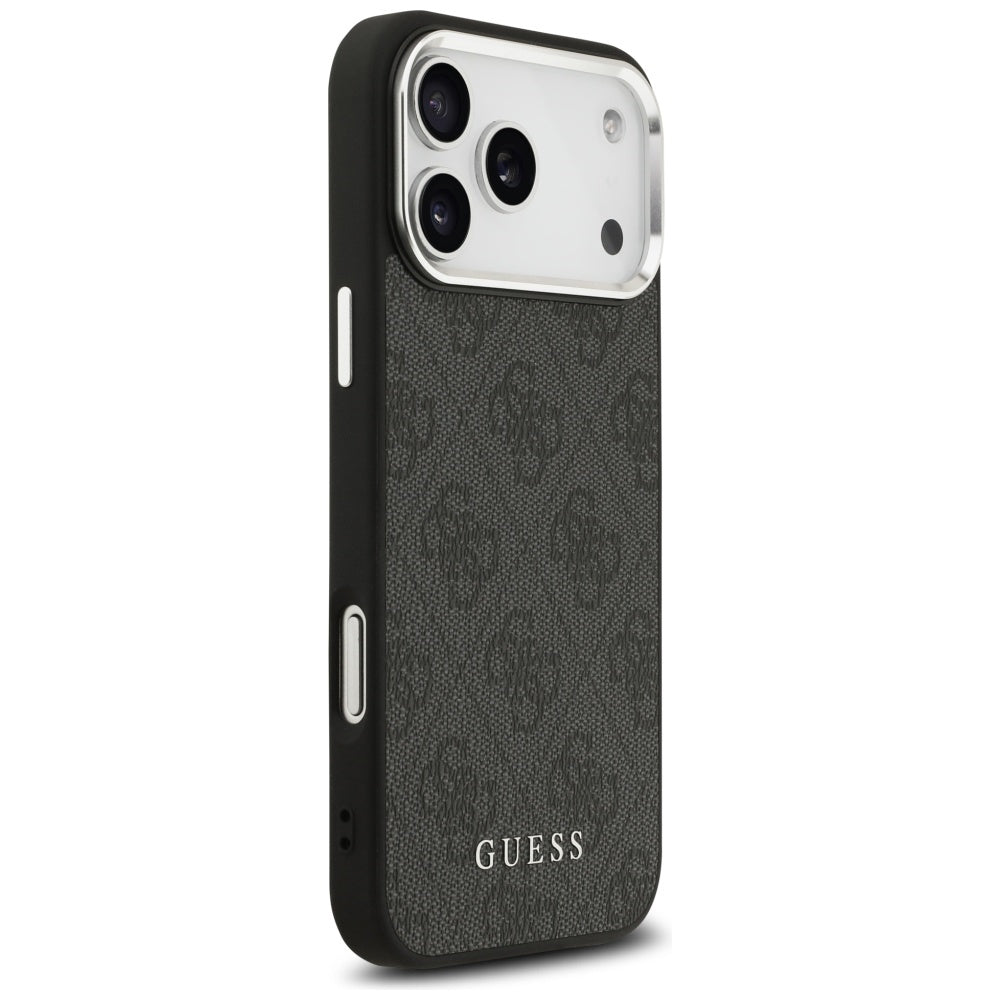 MagSafe Hülle für Apple iPhone 17 Pro Max, Guess, 4G Classic Logo, Schwarz