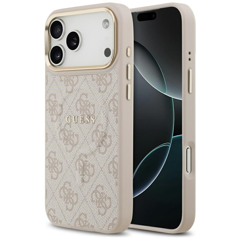 MagSafe hoesje voor Apple iPhone 17 Pro Max, Guess, 4G Classic, Roze