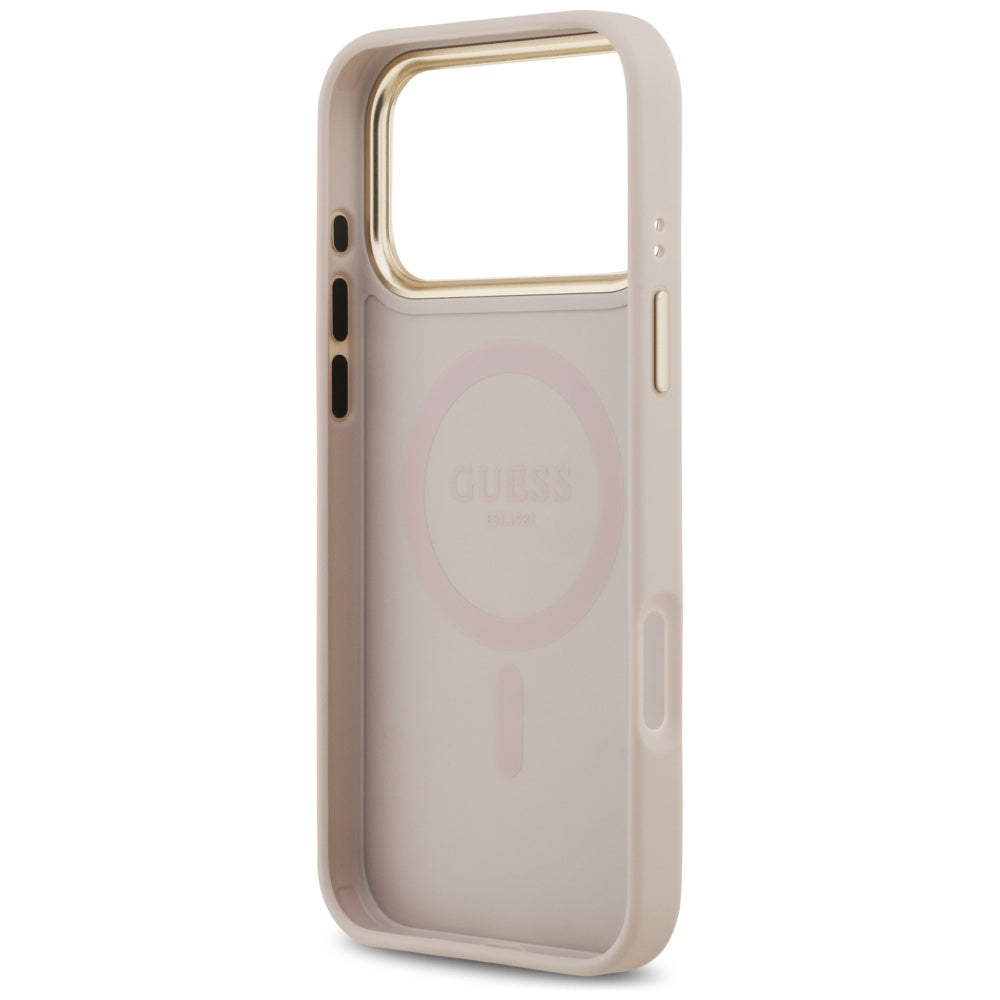 MagSafe hoesje voor Apple iPhone 17 Pro Max, Guess, 4G Classic, Roze