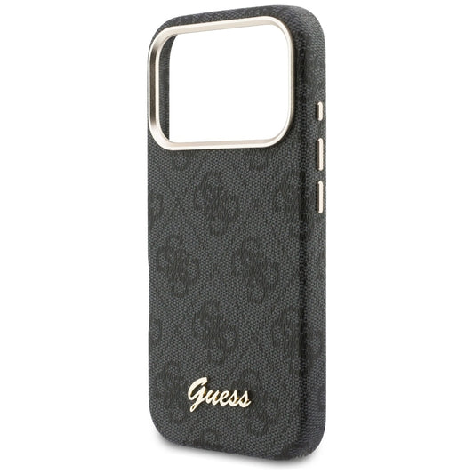 MagSafe hoesje voor Apple iPhone 17 Pro Max, Guess, 4G Script Logo, Zwart