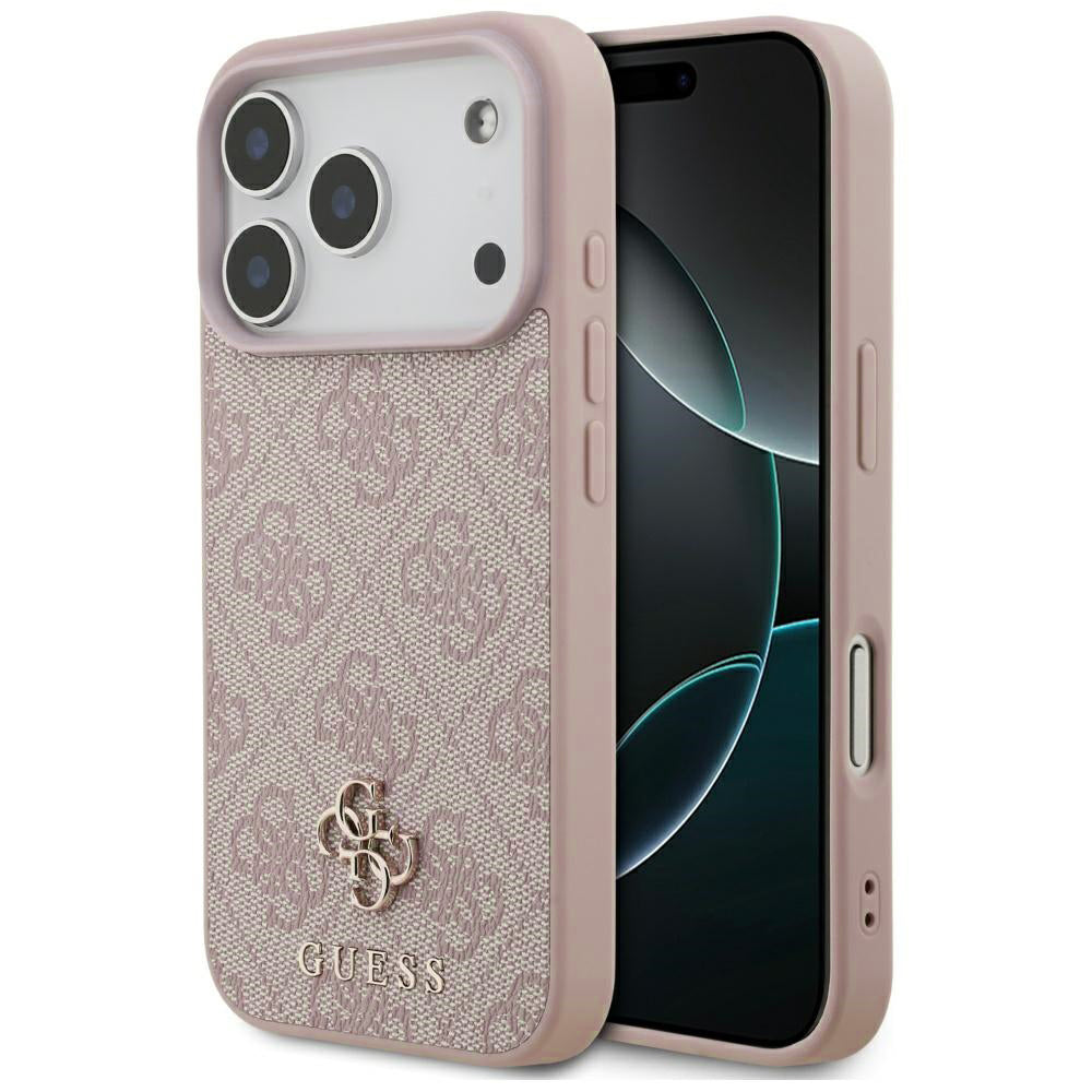 Étui MagSafe pour Apple iPhone 17 Pro Max, Guess, 4G Petit et Logo Classique, Rose