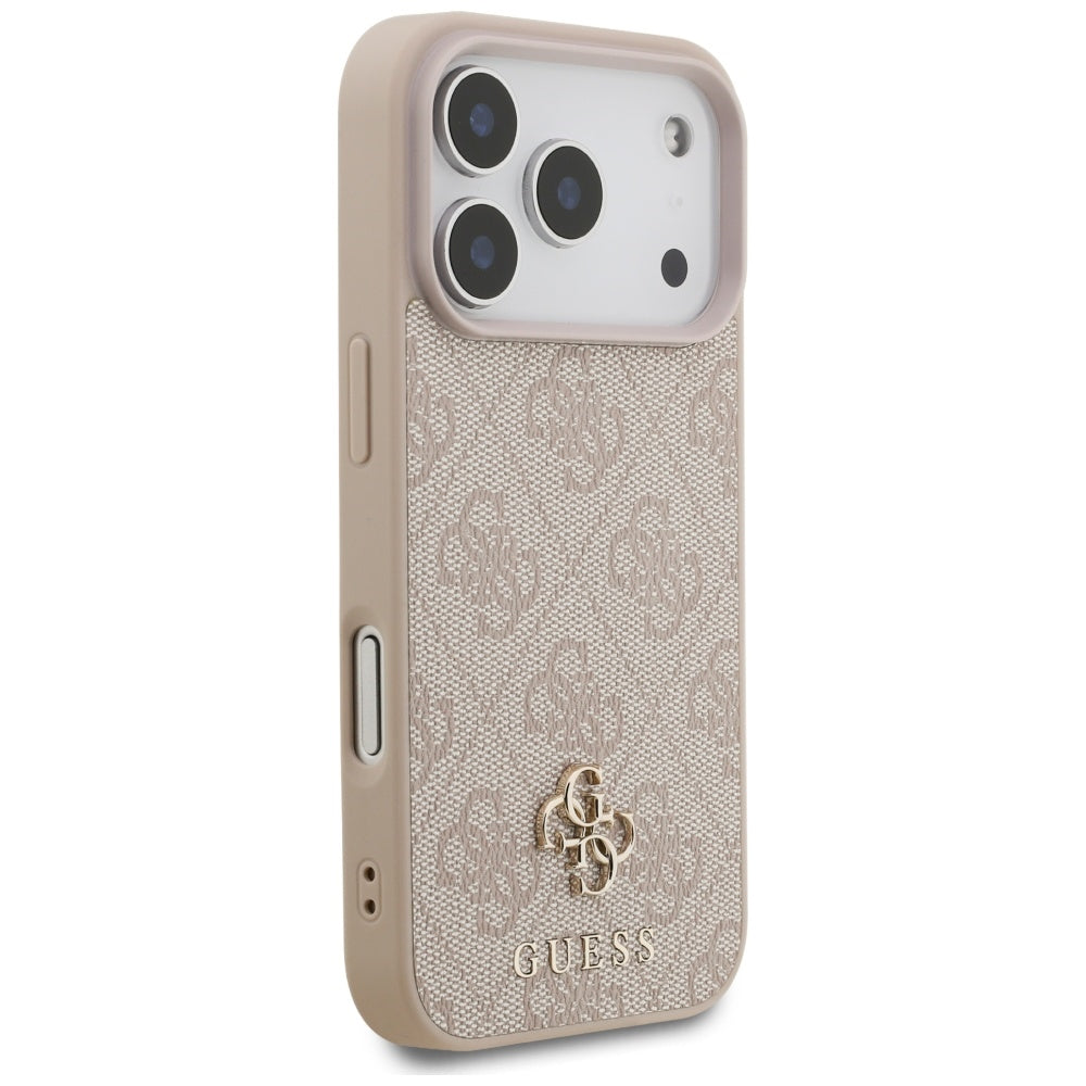 Étui MagSafe pour Apple iPhone 17 Pro Max, Guess, 4G Petit et Logo Classique, Rose
