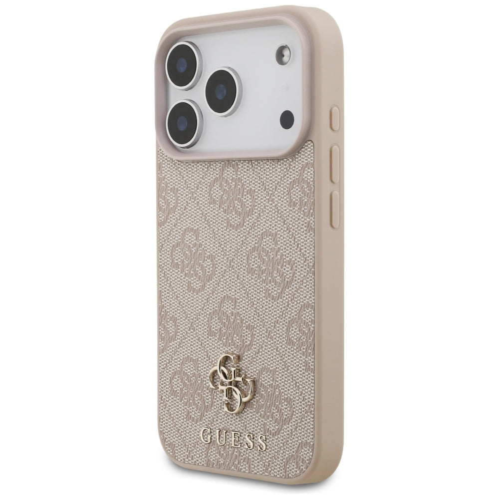 Étui MagSafe pour Apple iPhone 17 Pro Max, Guess, 4G Petit et Logo Classique, Rose
