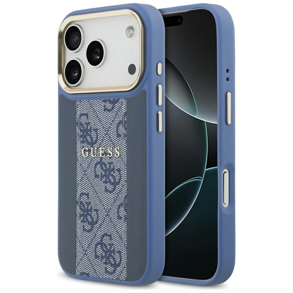 MagSafe hoesje voor Apple iPhone 17 Pro Max, Guess, 4G Stripe, Blauw
