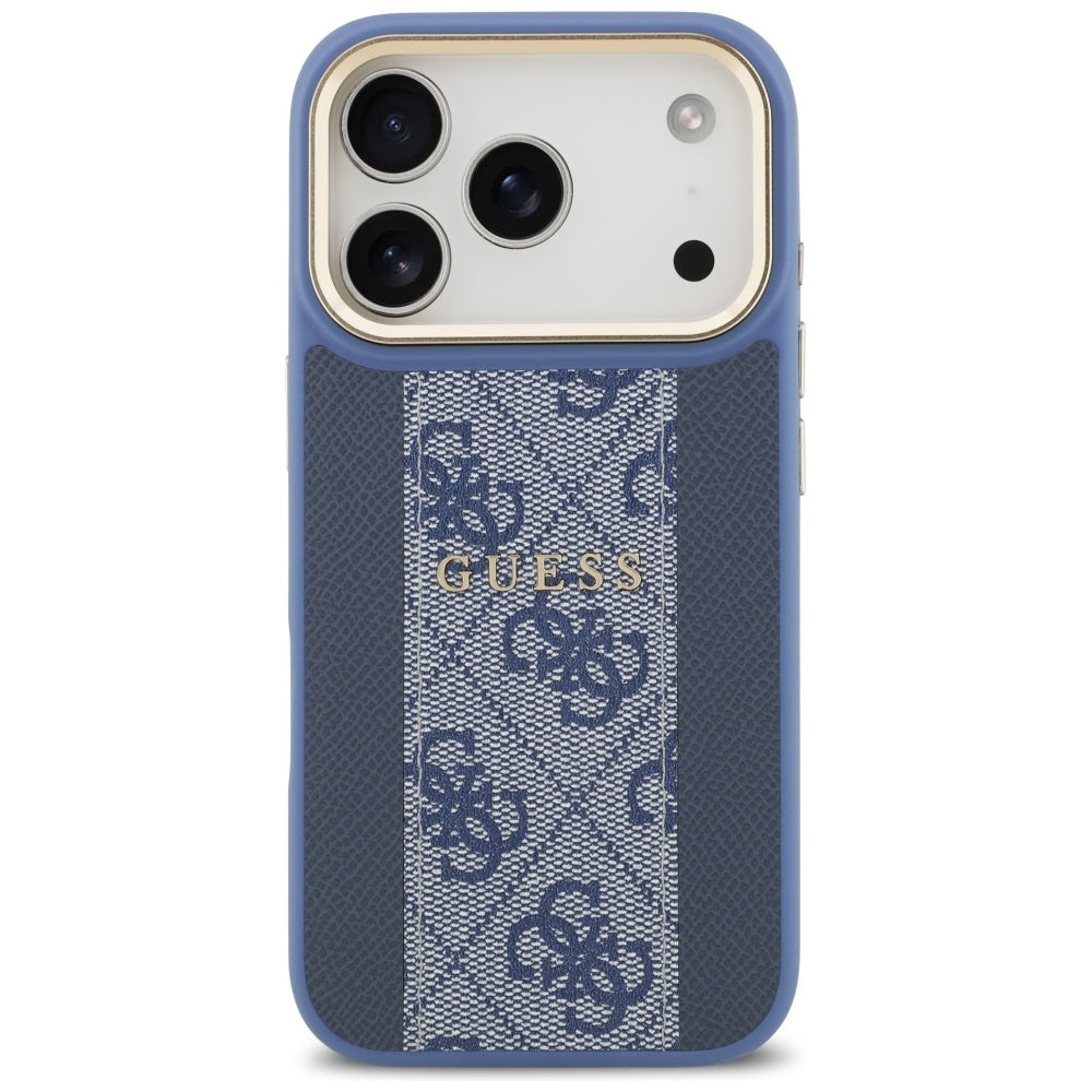 MagSafe hoesje voor Apple iPhone 17 Pro Max, Guess, 4G Stripe, Blauw
