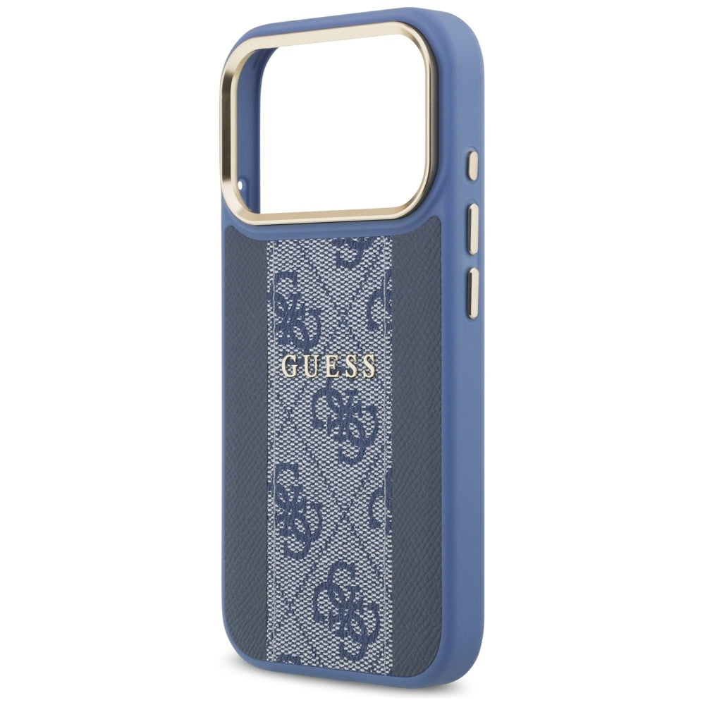 MagSafe hoesje voor Apple iPhone 17 Pro Max, Guess, 4G Stripe, Blauw