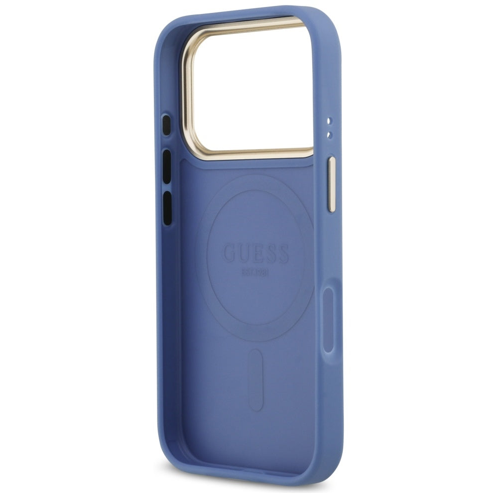 MagSafe hoesje voor Apple iPhone 17 Pro Max, Guess, 4G Stripe, Blauw