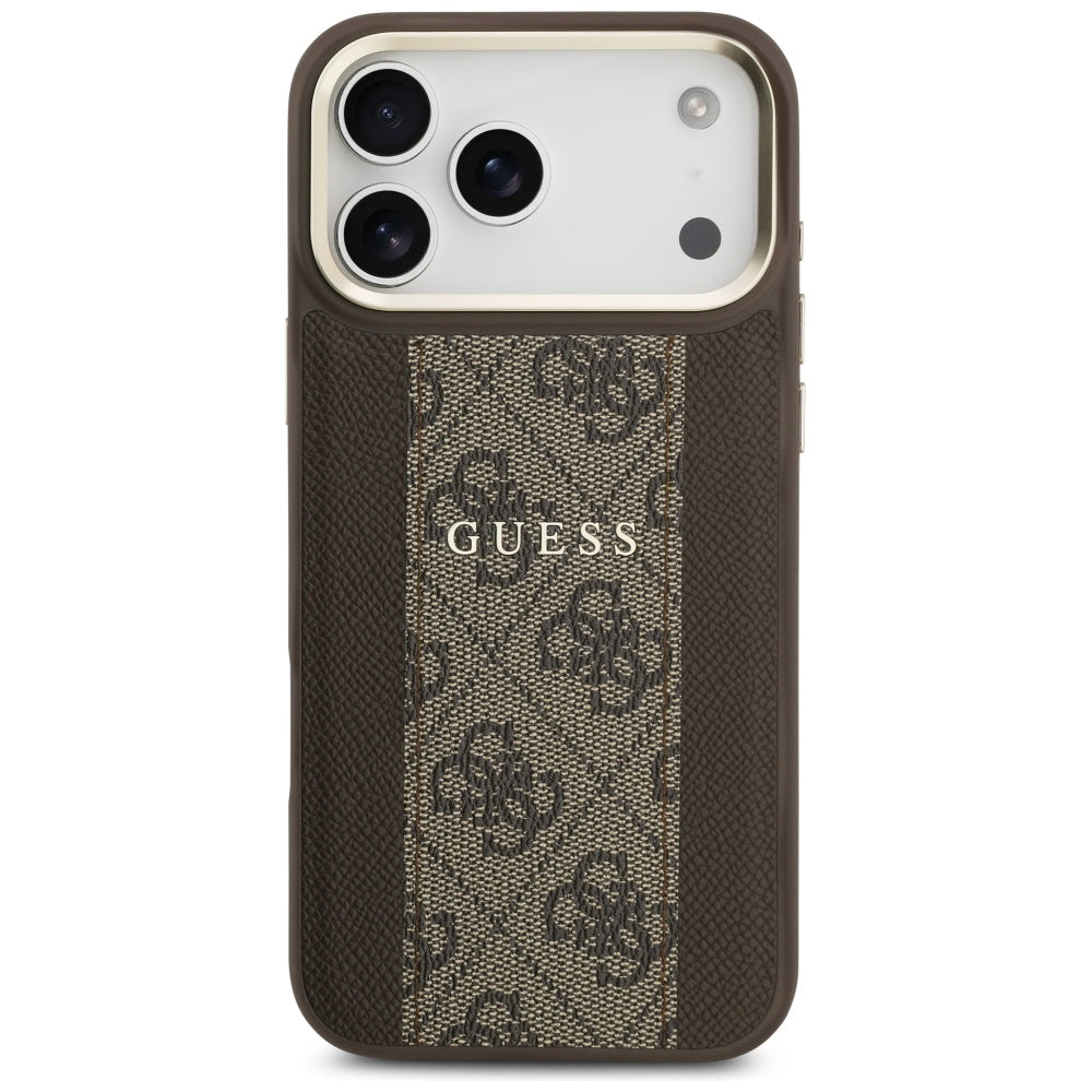 MagSafe Case for Apple iPhone 17 Pro Max, Guess, 4G Stripe, Brown