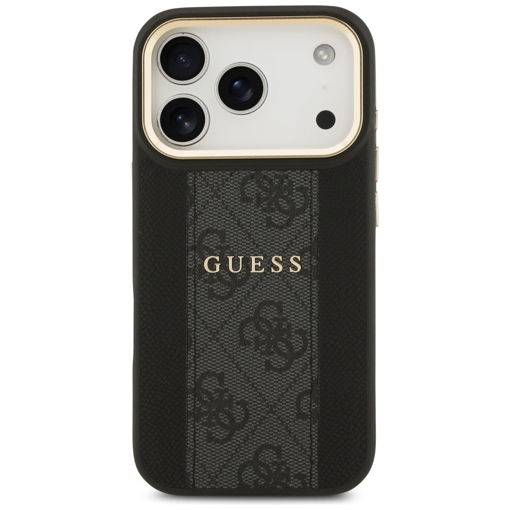 MagSafe hoesje voor Apple iPhone 17 Pro Max, Guess, 4G Stripe, Zwart