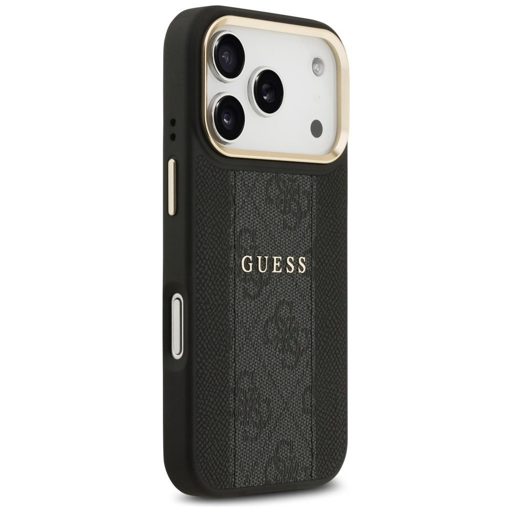 MagSafe hoesje voor Apple iPhone 17 Pro Max, Guess, 4G Stripe, Zwart