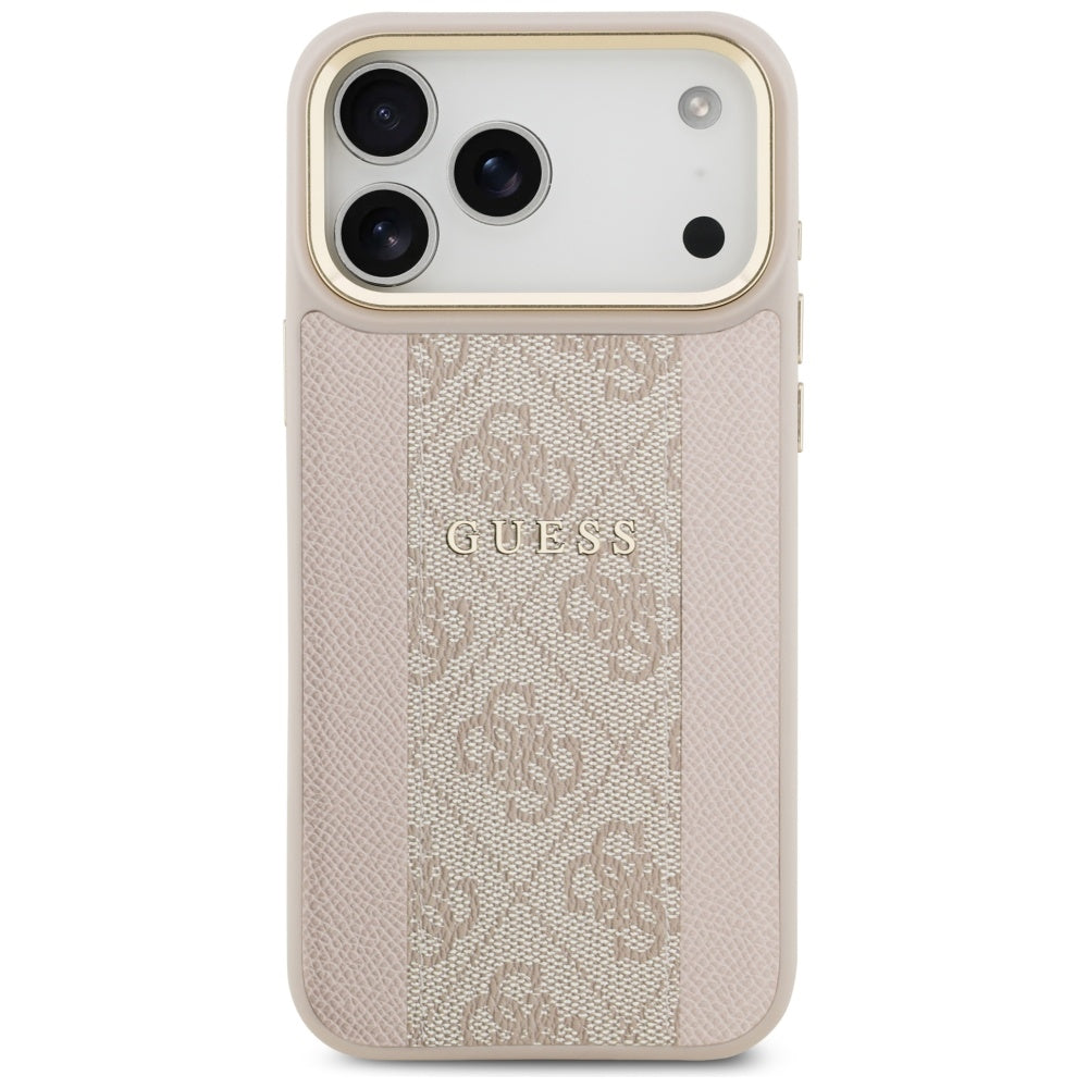 Étui MagSafe pour Apple iPhone 17 Pro Max, Guess, 4G Stripe, Rose