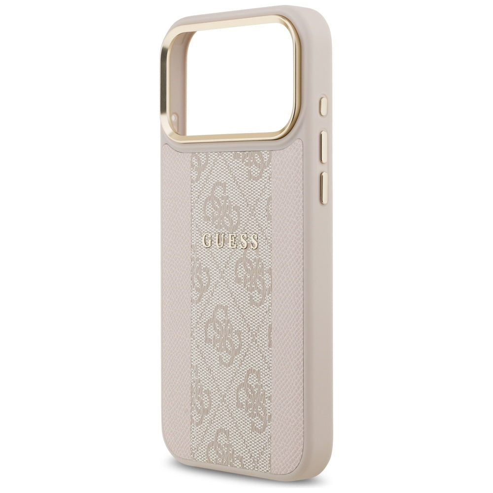 Étui MagSafe pour Apple iPhone 17 Pro Max, Guess, 4G Stripe, Rose