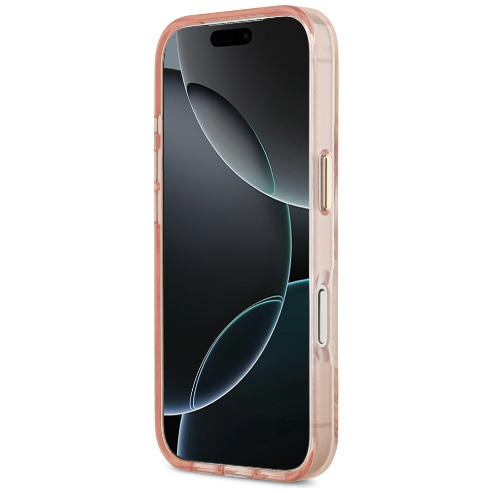 MagSafe hoesje voor Apple iPhone 17 Pro Max, Guess, Jungle Tonal Triangle, Roze