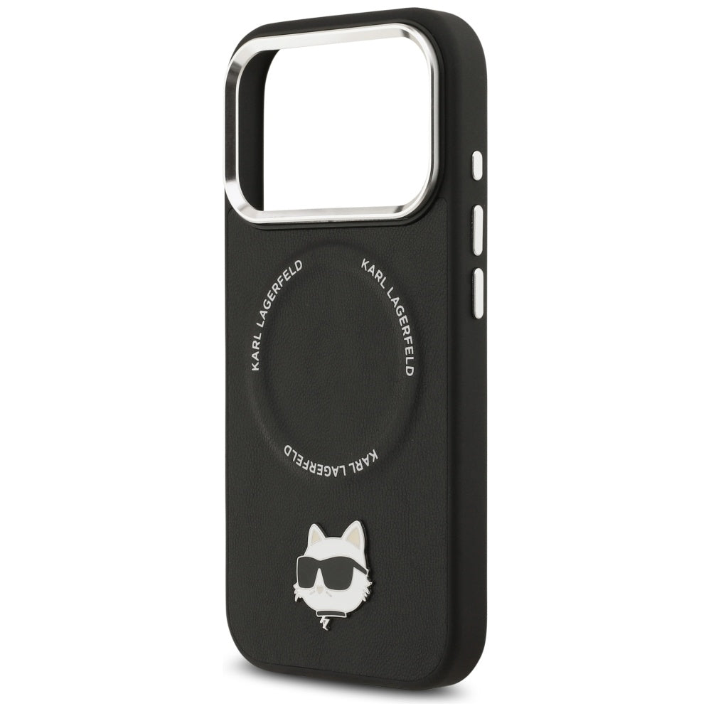 MagSafe hoes voor Apple iPhone 17 Pro Max, Karl Lagerfeld, Choupette Pin, Zwart