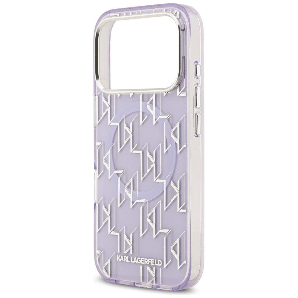 MagSafe hoesje voor Apple iPhone 17 Pro Max, Karl Lagerfeld, IML KL Monogram, Paars