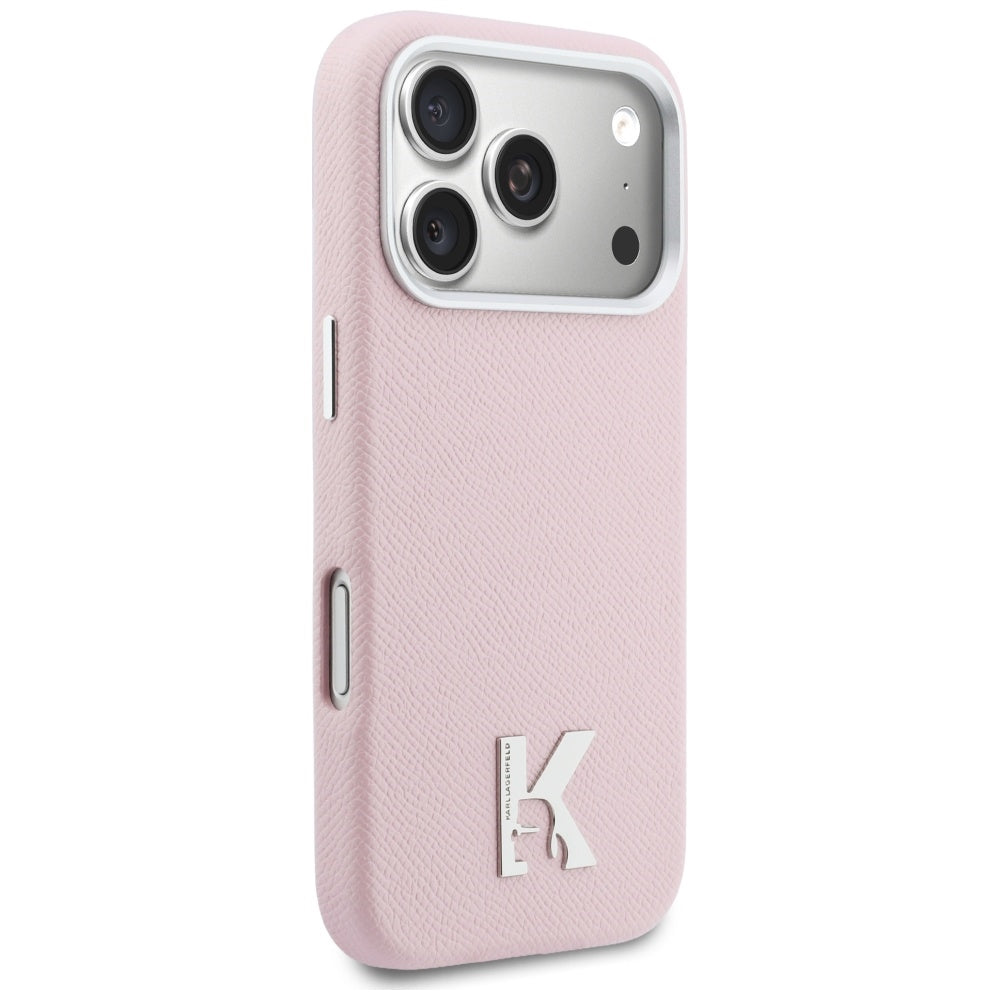 MagSafe Hülle für Apple iPhone 17 Pro Max, Karl Lagerfeld, Karl Head Logo, Rosa