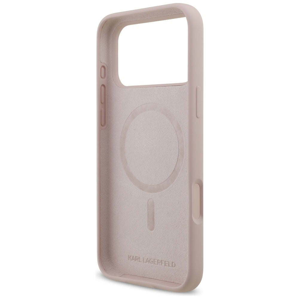 MagSafe hoesje voor Apple iPhone 17 Pro Max, Karl Lagerfeld, Ring Karl & Choupette, Roze