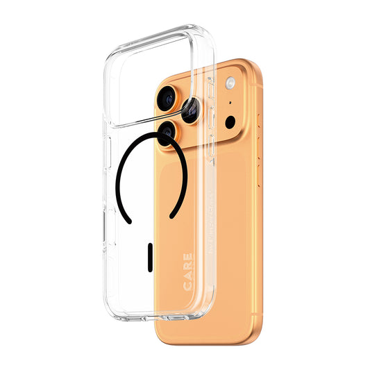 MagSafe Hülle für Apple iPhone 17 Pro Max, PanzerGlass, Care Urban Explorer, Schwarz Transparent