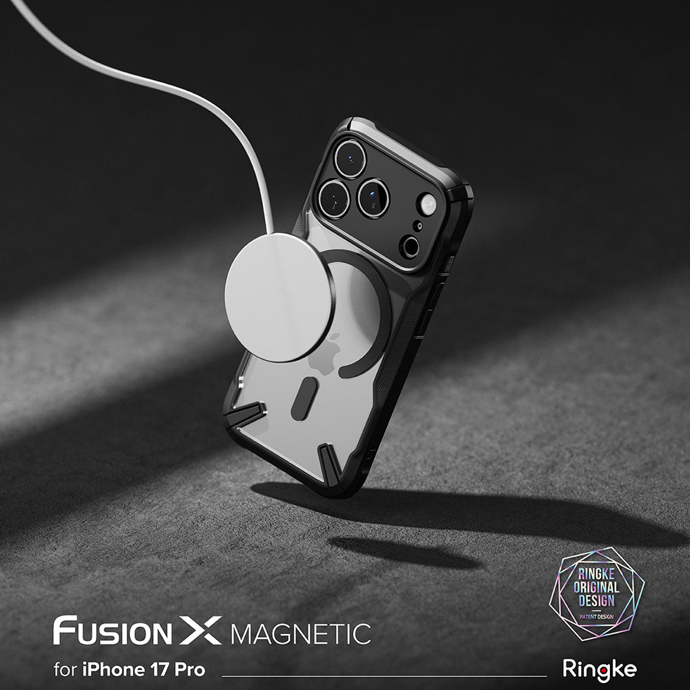 MagSafe hoesje voor Apple iPhone 17 Pro Max, Ringke, Fusion X, Zwart