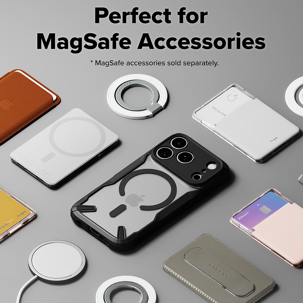 MagSafe hoesje voor Apple iPhone 17 Pro Max, Ringke, Fusion X, Zwart