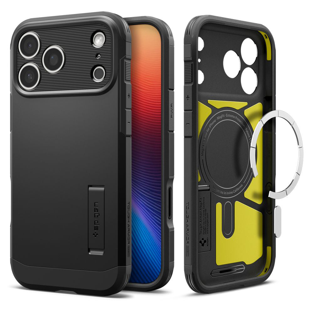 Coque MagSafe pour Apple iPhone 17 Pro Max, Spigen, Tough Armor T, Noire ACS10297