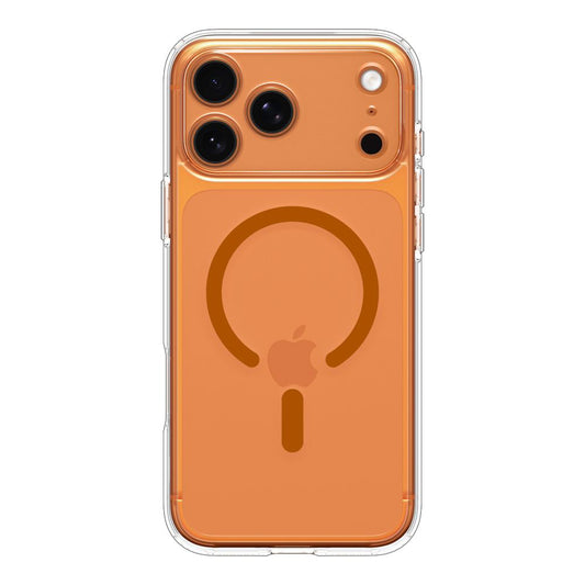 MagSafe hoesje voor Apple iPhone 17 Pro Max, Spigen, Ultra Hybrid, Transparant Oranje