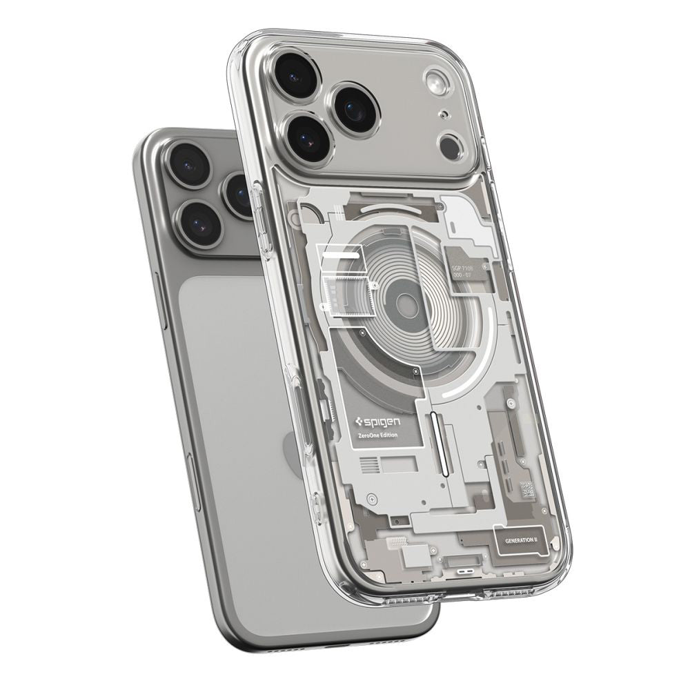 Hoes MagSafe voor Apple iPhone 17 Pro Max, Spigen, Ultra Hybrid Zero One, Beige ACS10288