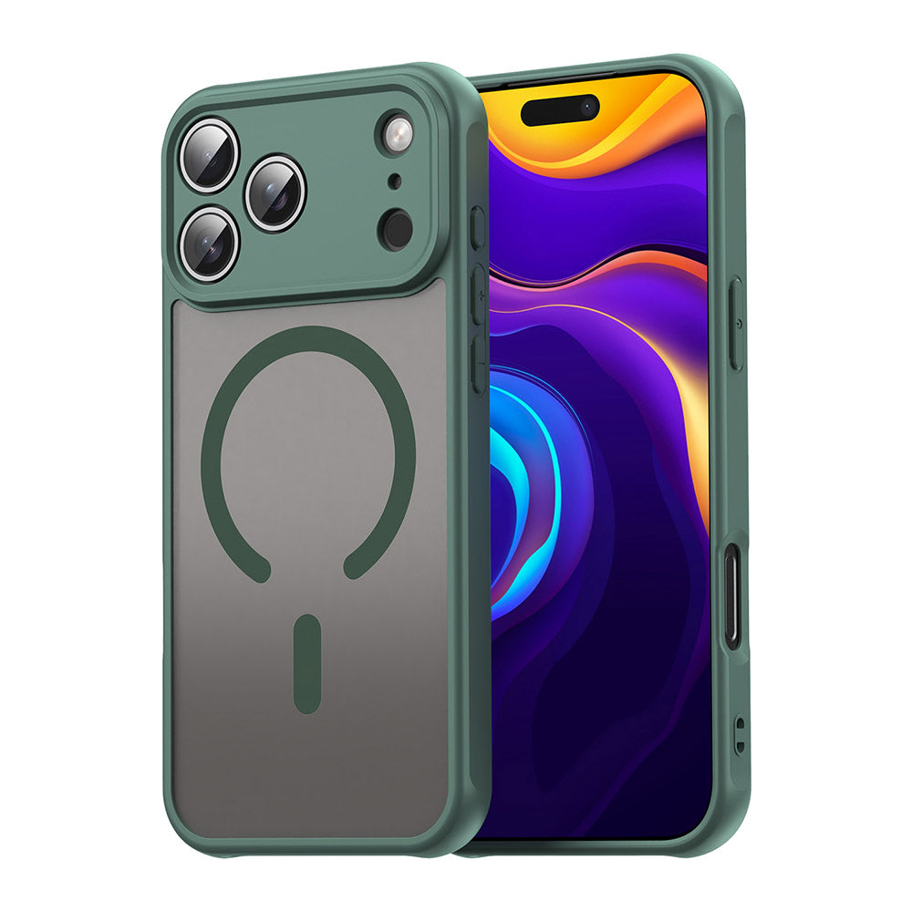 MagSafe Case for Apple iPhone 17 Pro Max, Techsuit, HaloFrost II, Green