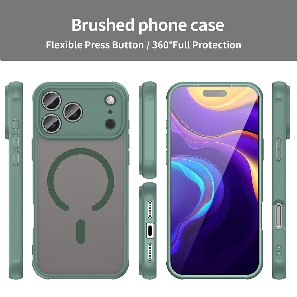 MagSafe Case for Apple iPhone 17 Pro Max, Techsuit, HaloFrost II, Green