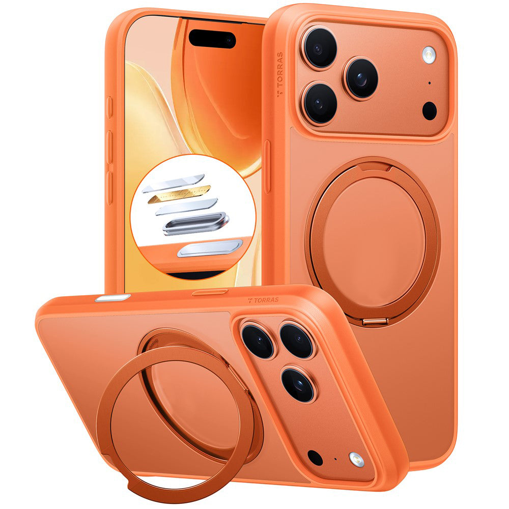 MagSafe hoesje voor Apple iPhone 17 Pro Max, Torras, Ostand Pro, Oranje