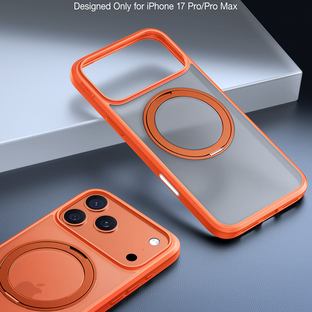 MagSafe hoesje voor Apple iPhone 17 Pro Max, Torras, Ostand Pro, Oranje