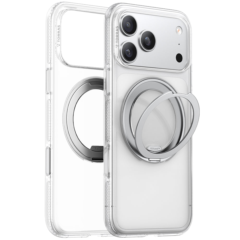 MagSafe hoesje voor Apple iPhone 17 Pro Max, Torras, Ostand R Fitness, Transparant