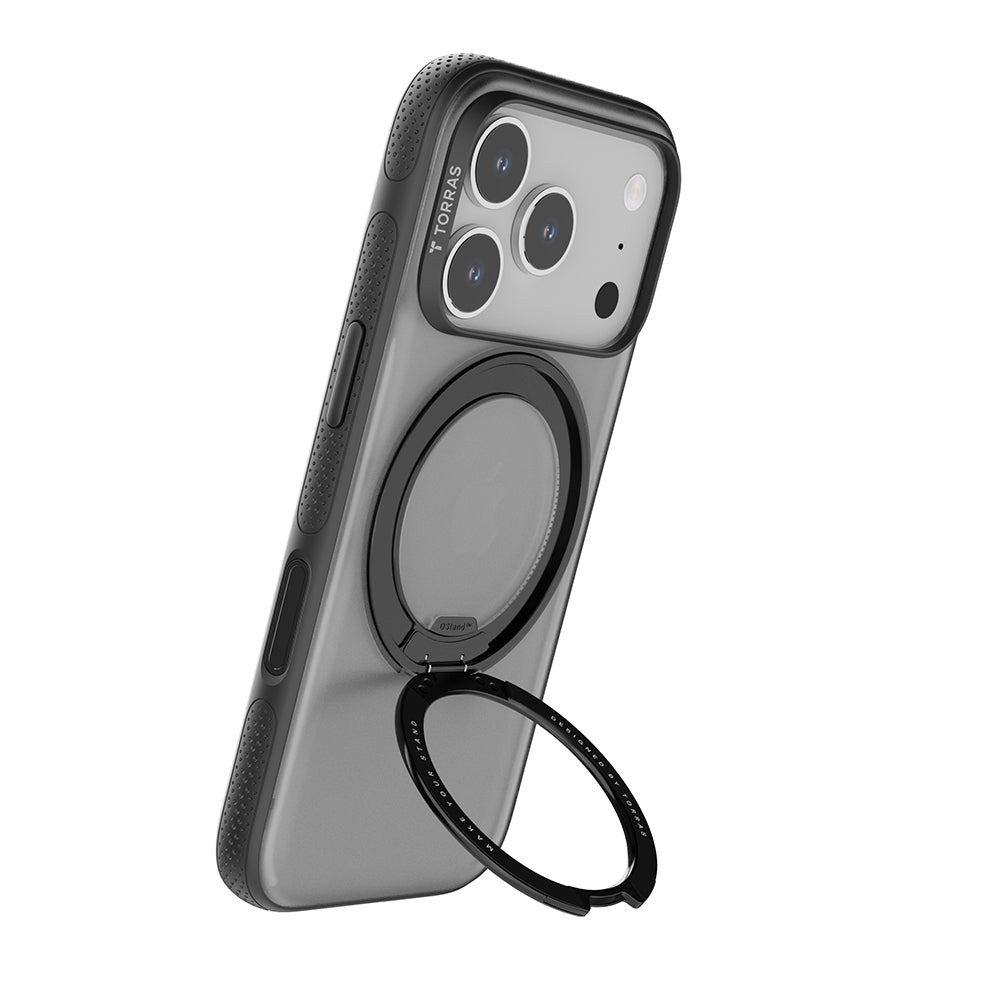 MagSafe hoesje voor Apple iPhone 17 Pro Max, Torras, Ostand R Fitness, Transparant