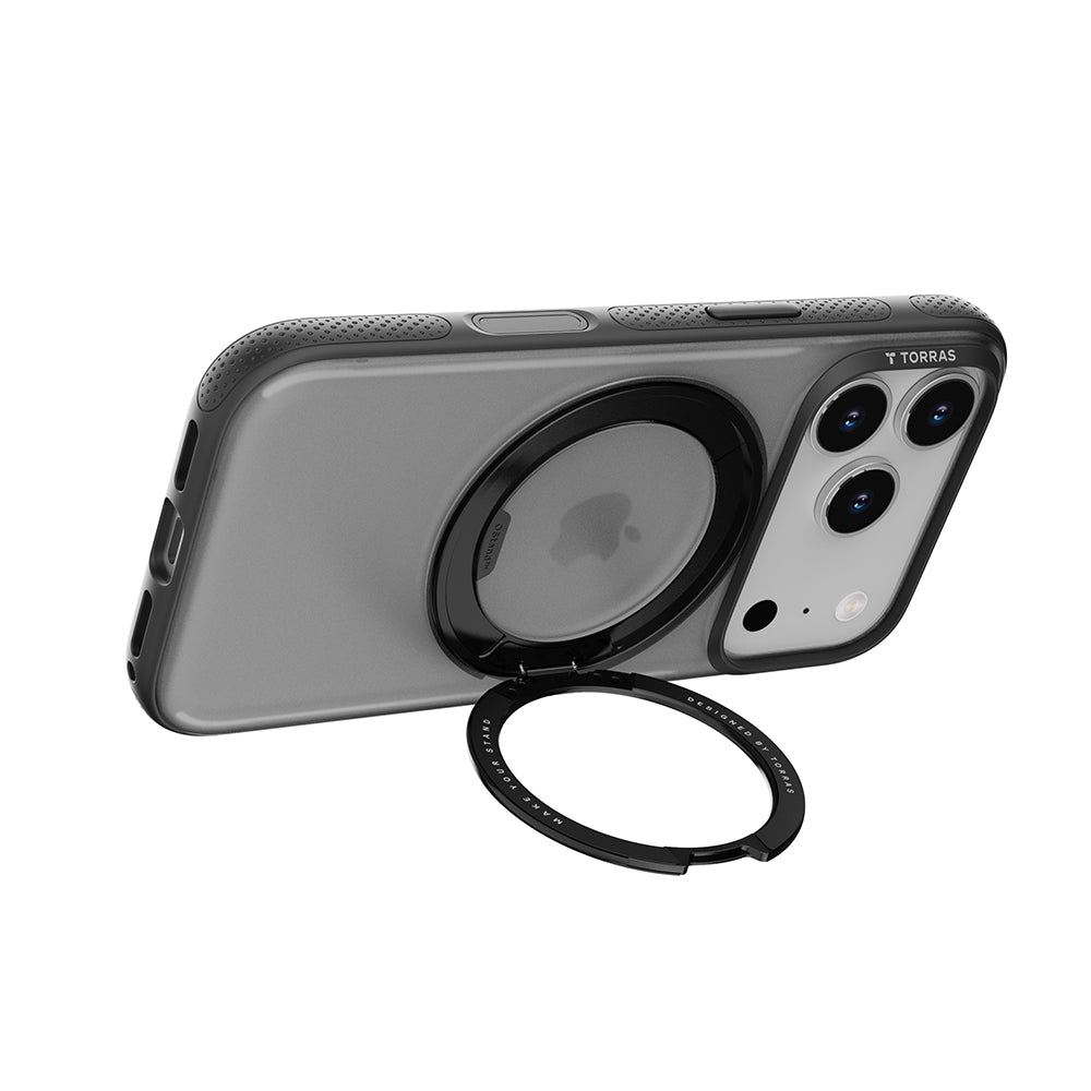 MagSafe hoesje voor Apple iPhone 17 Pro Max, Torras, Ostand R Fitness, Transparant