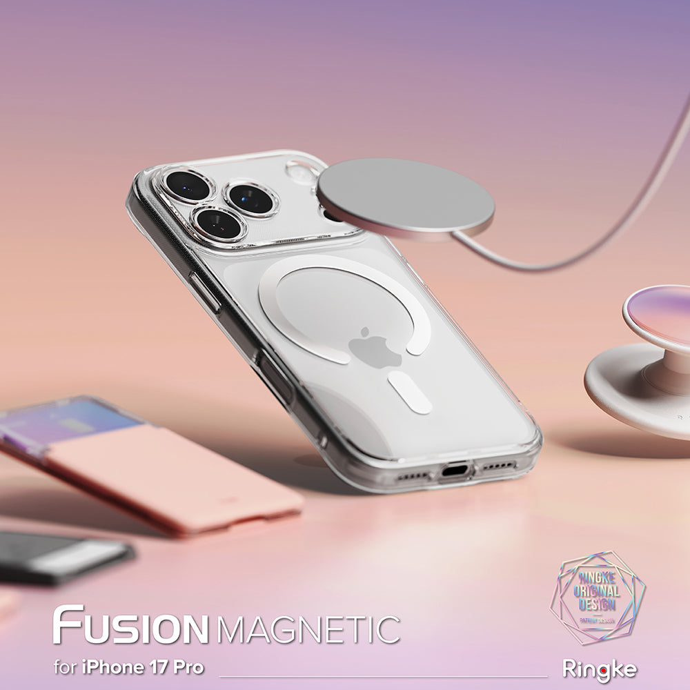 Coque MagSafe pour Apple iPhone 17 Pro, Ringke, Fusion, Transparent Mat