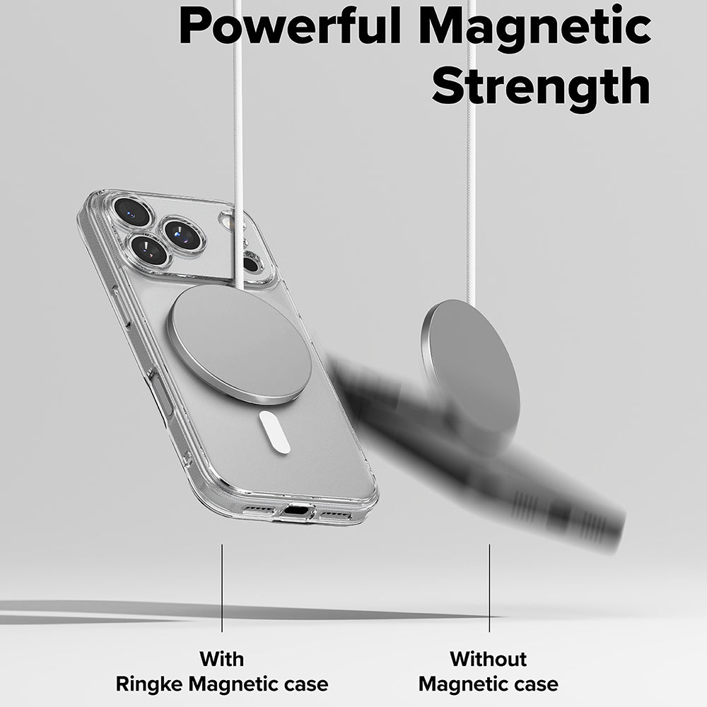 Coque MagSafe pour Apple iPhone 17 Pro, Ringke, Fusion, Transparent Mat