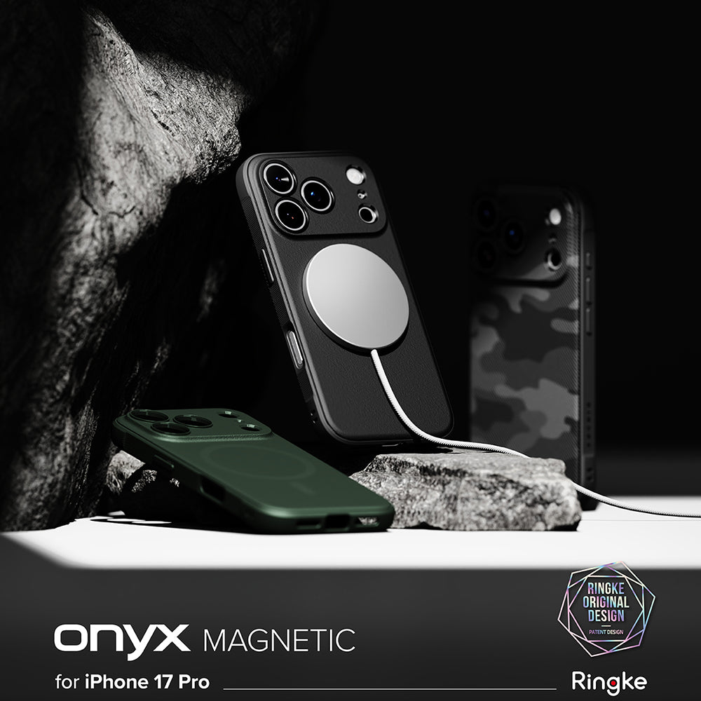 MagSafe hoes voor Apple iPhone 17 Pro, Ringke, Onyx, Zwart