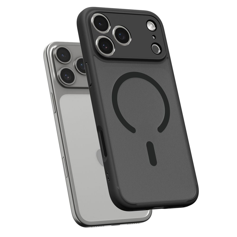 MagSafe hoesje voor Apple iPhone 17 Pro, Spigen, Ultra Hybrid, Satijnzwart ACS10349