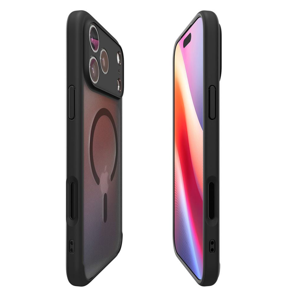 MagSafe hoesje voor Apple iPhone 17 Pro, Spigen, Ultra Hybrid, Satijnzwart ACS10349