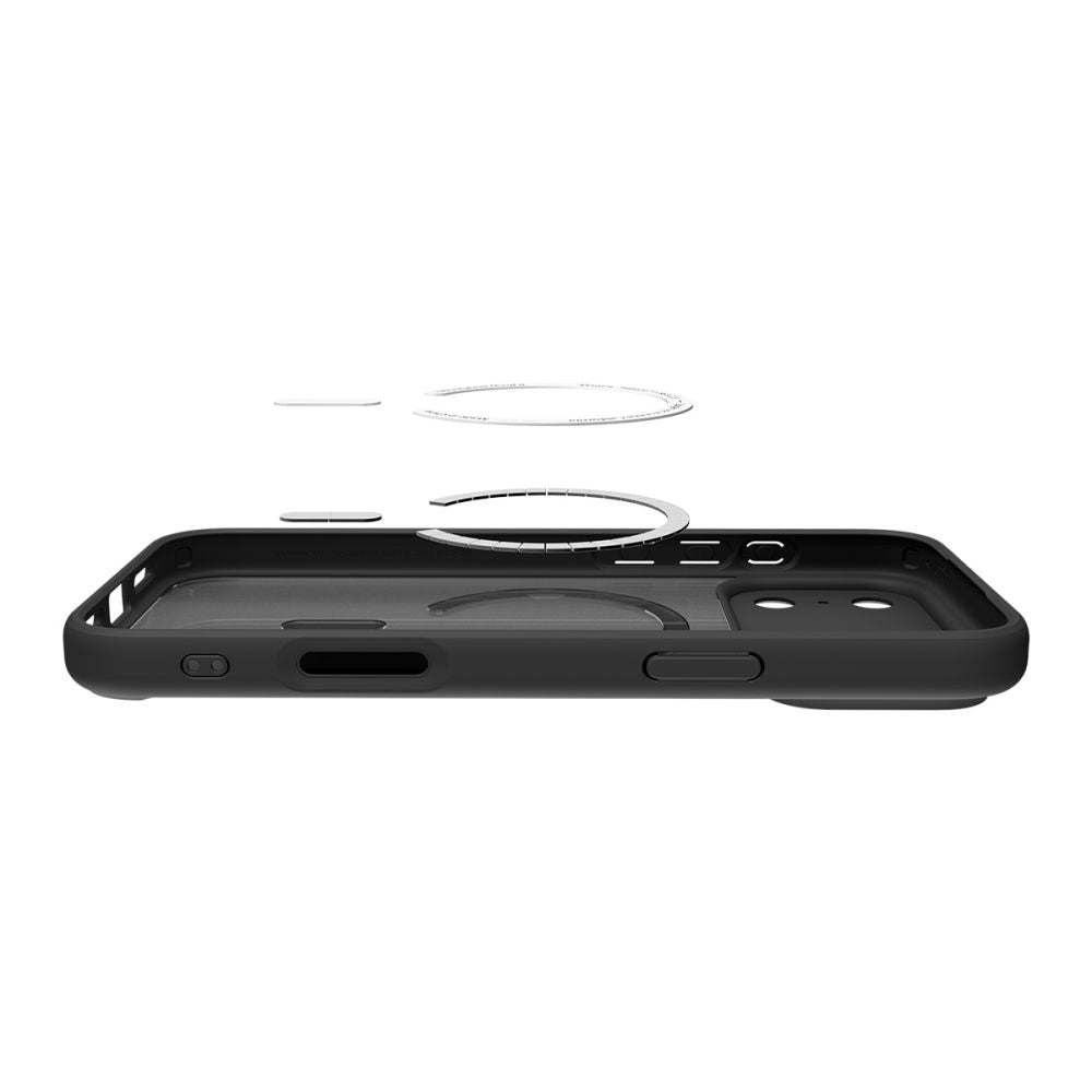 MagSafe hoesje voor Apple iPhone 17 Pro, Spigen, Ultra Hybrid, Satijnzwart ACS10349